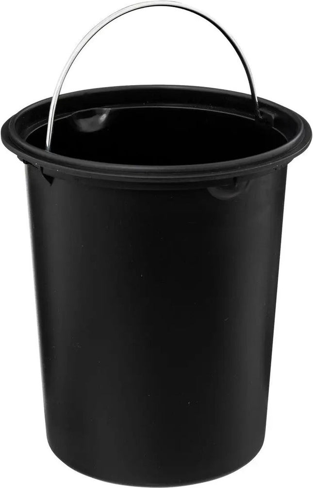 5Five kleine pedaalemmer - 2x - metaal - beige - 3L - 16 x 25 cm - Badkamer - Badkamer/toilet
