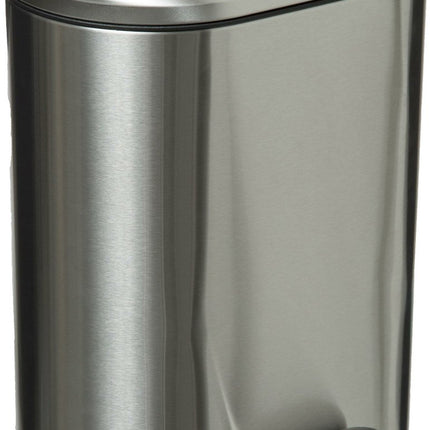 5Five - Prullenbak/pedaalemmer zilver rvs metaal 6 liter - 15x24x30 cm - Badkamer en toilet