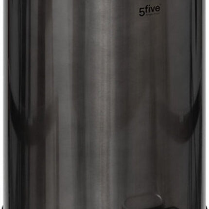 5Five Prullenbak/pedaalemmer Delta - titanium - metaal - 6 liter - 26 x 21 x 30 cm - keuken afvalbak