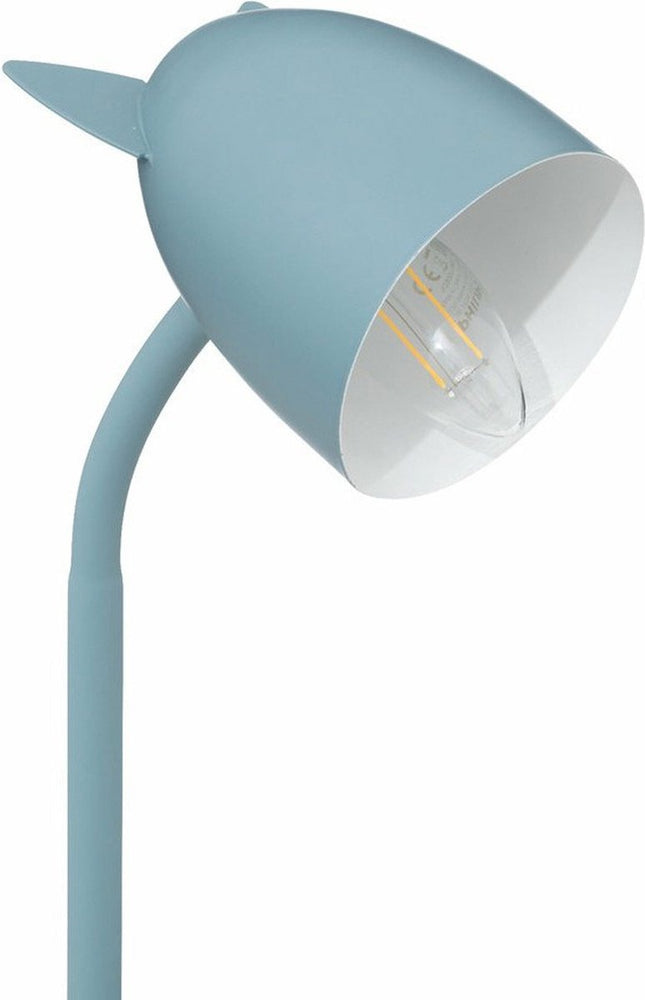 Atmosphera Kinderkamer bureaulamp - met oortjes - blauw - metaal - 18 x 12,5 x 31 cm - tafellamp
