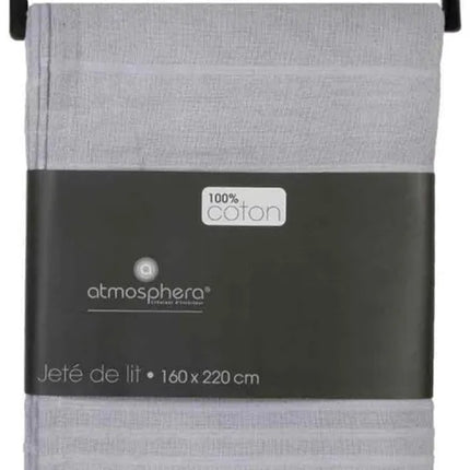 Lichtgrijs katoenen bedsprei 160 x 220 cm