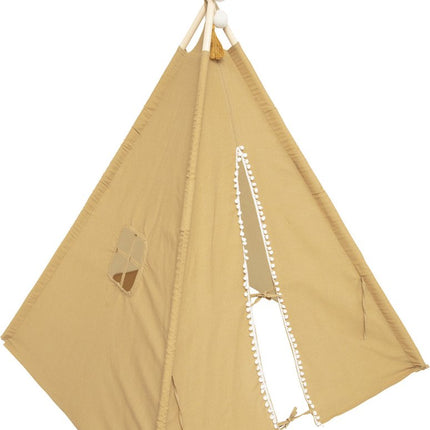 Atmosphera Tipi speeltent voor kinderen - 120 x 120 x 160 cm - geel - wigwam