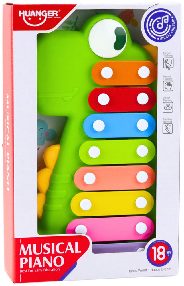 Dinosaurus Xylofoon - 8 Toons Muziekinstrument voor Kinderen - Kleurrijk Muziekspeelgoed - Educatief Speelgoed voor Peuters - Musical PIano -