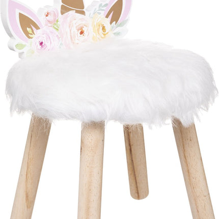 Atmosphera Kids Kinderkrukje Eenhoorn - Kruk - Kinderstoeltje - Dia 27 cm H40 cm