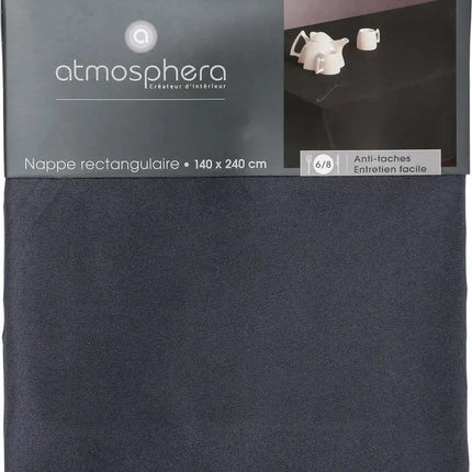 Tafelkleed donkergrijs anti vlek - 140 x 240 cm - Anti vlekken