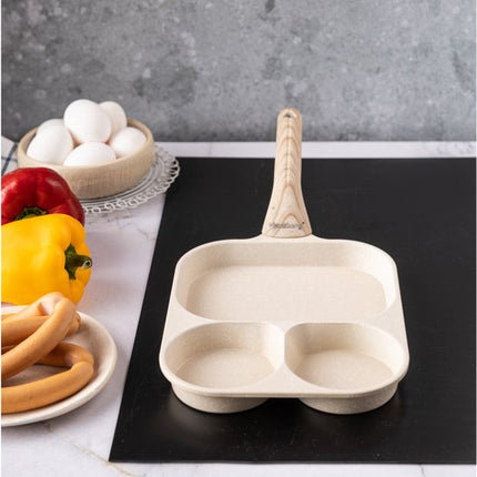 Klausberg 7829 - Pan voor Eieren - burgers - pannenkoeken - Creme - Anti-aanbakpan