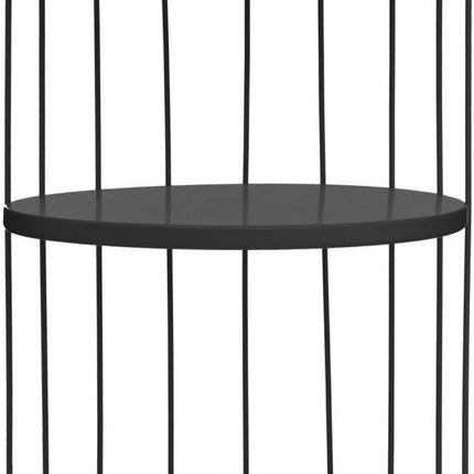 Atmosphera Kobu design bijzettafel - Salontafel - L. 36 x B. 36 x H. 52 cm - Zwart - Bijzettafel