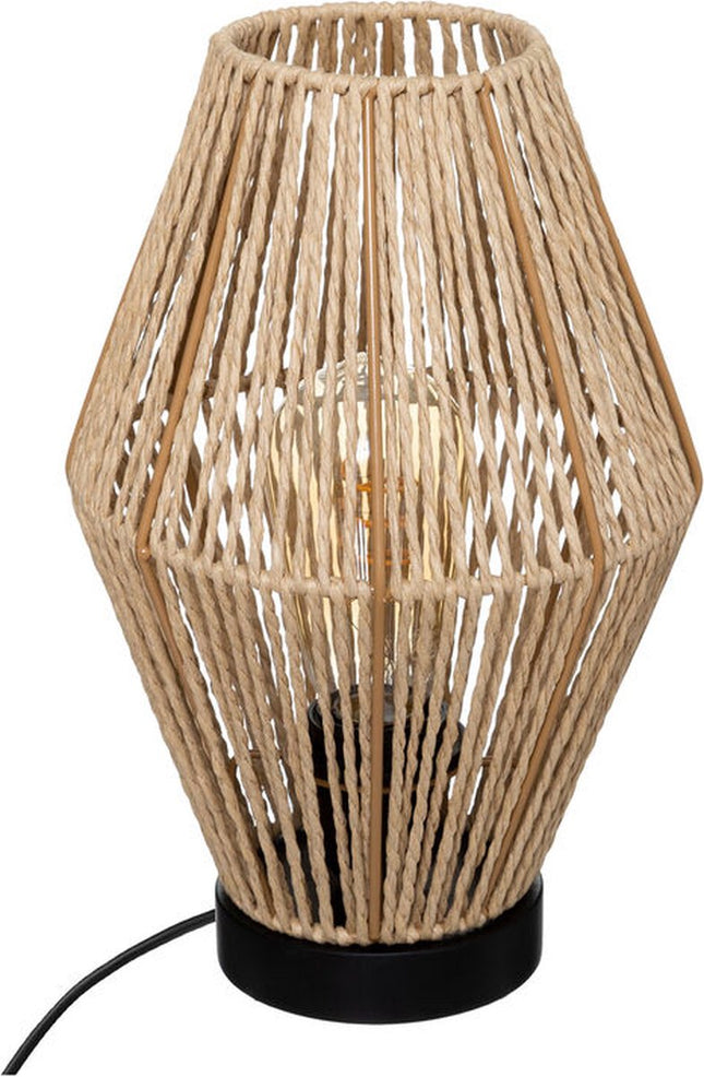 Sfeervolle tafellamp 32 cm beige natuurlijk