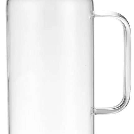 Klausberg Glazen Kan - 1 Liter, Boro silicaatglas, Ergonomisch Handvat - Veilig en Gemakkelijk in Gebruik - Karaf