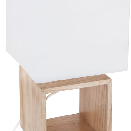 Atmosphera Créateur d'intérieur® - Decoratieve tafellamp - lamp - E14 lamp - verlichting  - nachtlampje - lampenkap - hout -