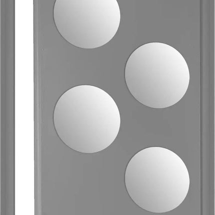 5Five Plak spiegels tegels - 4x stuks - glas - zelfklevend - 30 x 30 cm - rondjes - muur/deur/wand