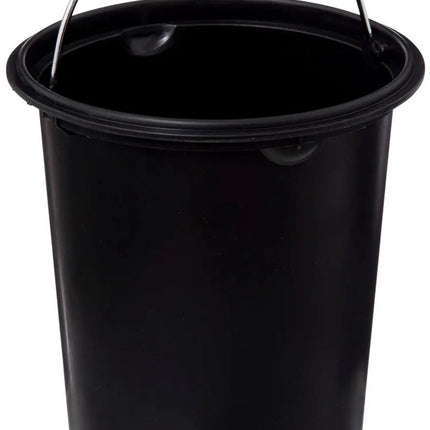 5Five Pedaalemmer Mystic - wit/grijs - 3 liter - metaal - 17 x 23 cm - voor toilet/badkamer - soft-close