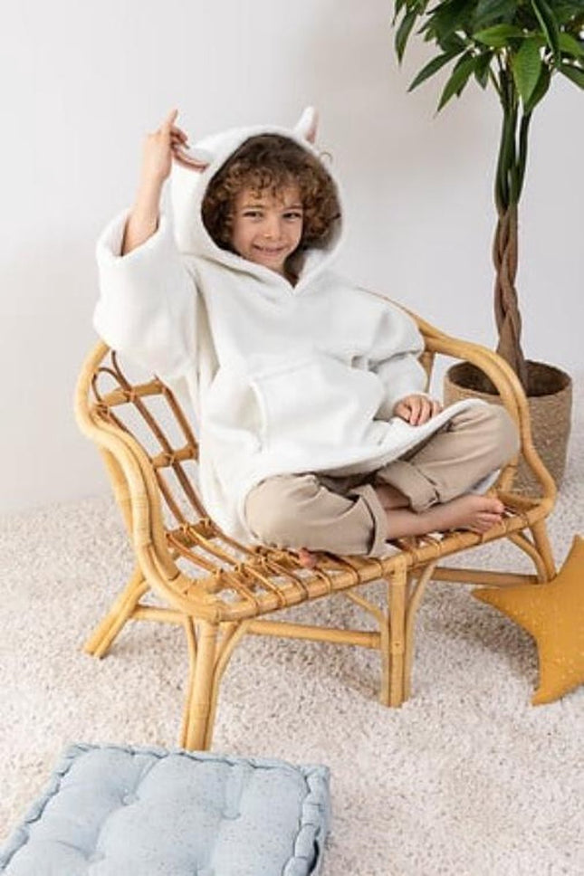 Atmosphera Kids Plaid sweater schaap kind - Trui - Extra zacht - Fleece trui - ONE SIZE - 3 tot 10 jaar - Met zakken