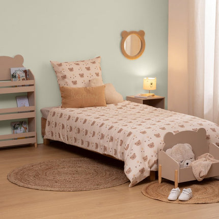 Atmosphera Kids Billie Dekbedovertrek set met 1 kussensloop 140x200cm/65x65cm beer