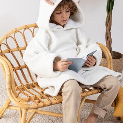 Atmosphera Kids Plaid sweater schaap kind - Trui - Extra zacht - Fleece trui - ONE SIZE - 3 tot 10 jaar - Met zakken