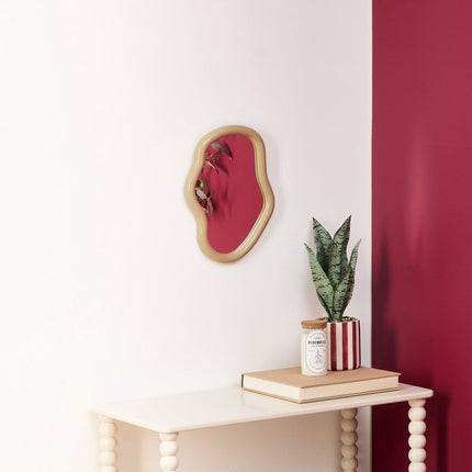 Atmosphera Kunstplant Sansevieria Chéri met keramische pot - Ø12xH38cm - Rood