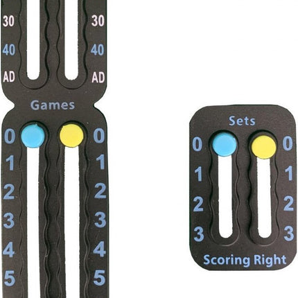 Set van 2 - Score Sticker Padel & Tennis – Scorebord Sticker voor Racket – Zwart – Eenvoudig Punten, Games & Sets Bijhouden – Lichtgewicht (Minder dan 1,9g) – Water- en Zweetbestendig - Scorekeeper