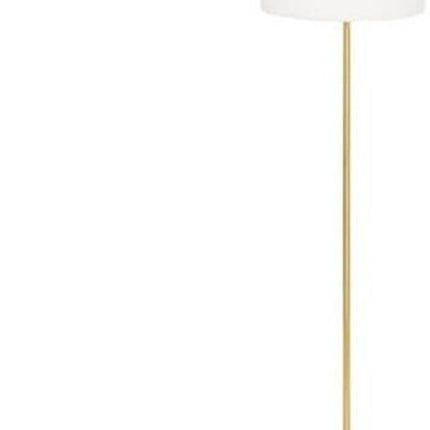 Atmosphera Vloerlamp Tina bouclé Ø37xH150cm - E27, niet begrepen - Goud