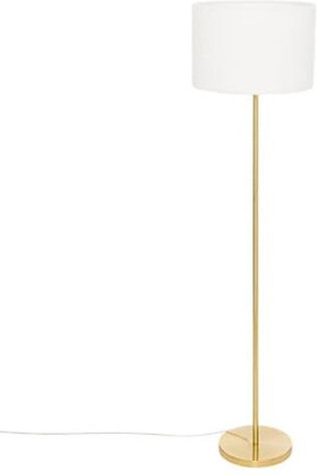 Atmosphera Vloerlamp Tina bouclé Ø37xH150cm - E27, niet begrepen - Goud