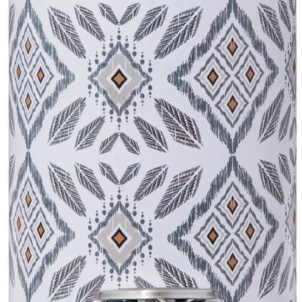 5Five Pedaalemmer Mystic - wit/grijs - 3 liter - metaal - 17 x 23 cm - voor toilet/badkamer - soft-close