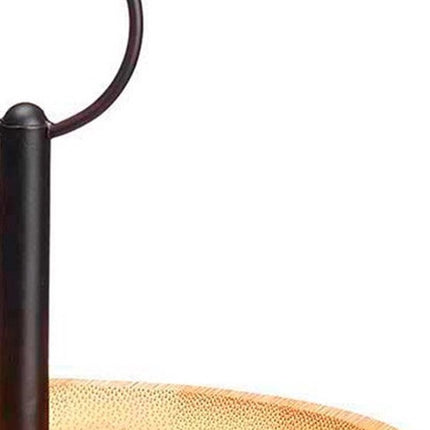 Kinvara Design Serveerplank 3 laags - D25 cm - bamboe/metaal - kaasplankje - etagiere - tapas plateau - dienblad