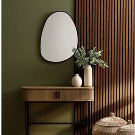 Atmosphera Bloemenvaas Emporor - mat beige - keramiek - D12 x H30 cm - stelen en boeketten