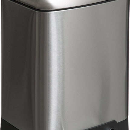 5Five Prullenbak/pedaalemmer - zilver - metaal - 6 liter - 23 x 22 x 32 cm - toilet/badkamer