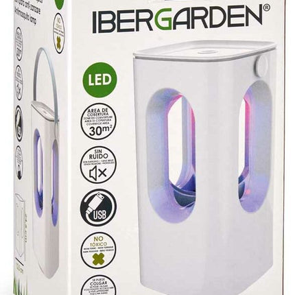 Ibergarden Insecten killer lamp - wit - 22 cm - anti muggen buitenlamp