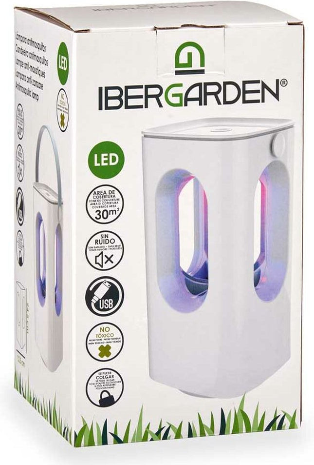 Ibergarden Insecten killer lamp - wit - 22 cm - anti muggen buitenlamp
