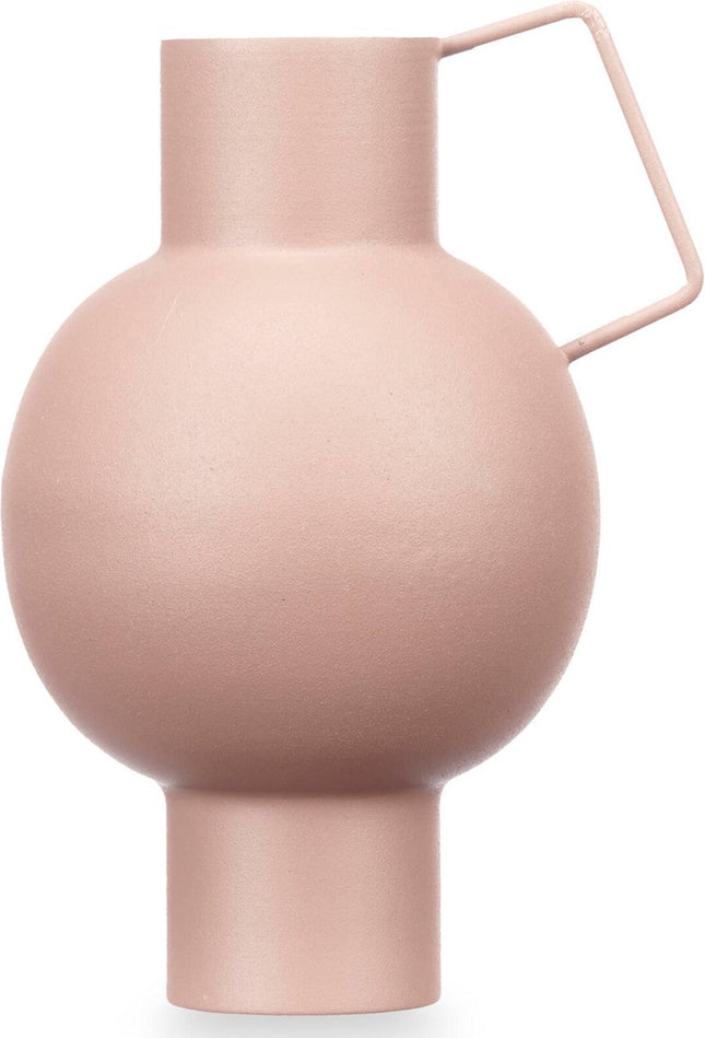 Vaas van metaal in pastelkleur, H. 23 cm