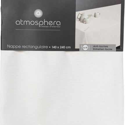 Atmosphera Tafelkleed - 240 x 140 cm - ivoor wit - Eettafel tafellakens - polyester