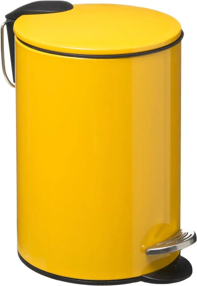 5Five Afvalemmer Stijlvol & Compact - Softclose - 3L - Mosterd Geel