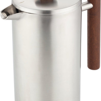 KINGHoff French Press 1 Liter – RVS 304 – Dubbelwandig – Houten Handgreep – Luxe Koffie & Thee Zetter – KH-1995