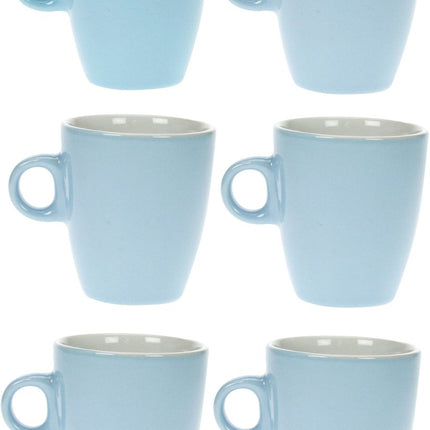Cosy & Trendy Vicky Beker - 19 cl - Ø 7 cm x 8.5 cm - Lichtblauw - Set-6