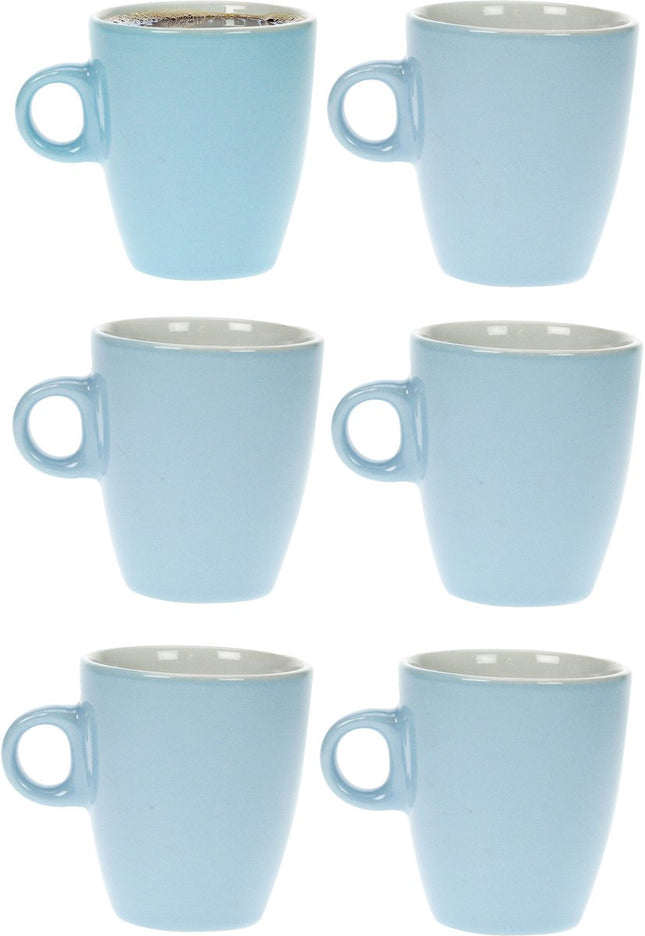 Cosy & Trendy Vicky Beker - 19 cl - Ø 7 cm x 8.5 cm - Lichtblauw - Set-6