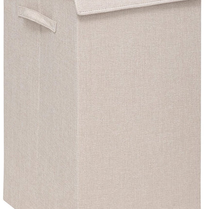 5Five Eureka sorteer wasmand - 74 liter - beige - 37 x 37 x 60 cm - MDF/Polyester stof - met afsluitklep