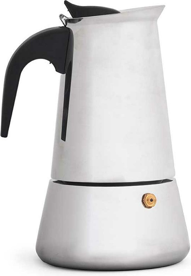 Kinvara Percolator Italiaans koffiezetapparaat - staal - zilver - 4kopjes - Koffiezetter