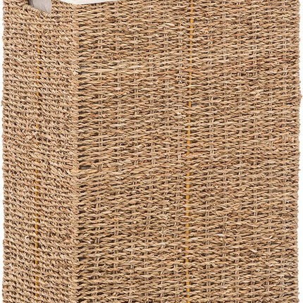 Five Wasmand - riet - met deksel - rechthoekig - 37 x 22 x 55 cm - 40 liter