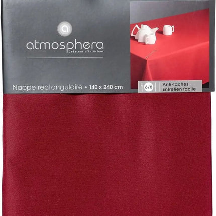 Atmosphera Tafelkleed - 240 x 140 cm - rood - Eettafel tafellakens - polyester