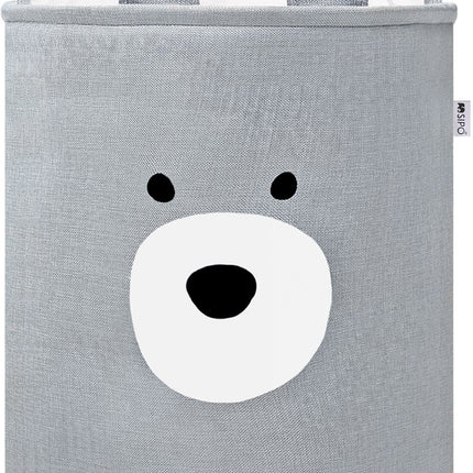 Grijze Beer Speelgoedopbergmand - XXL Waterdichte Opbergbox - Berenhoofd Design - Polyester Kist - 63 Liter - 40x40x50 cm - Speelgoedmand - Wasmand - Kledingmand - Sipo