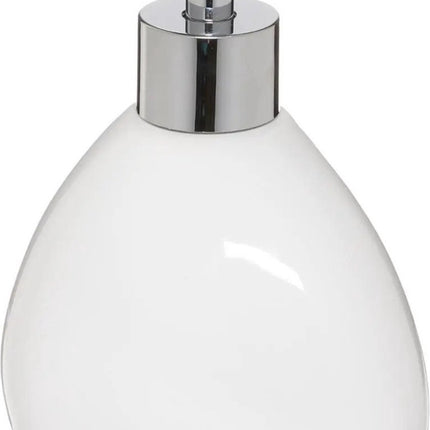 5Five - WC-/toiletborstel in houder - wit - Zeeppompje 300 ml