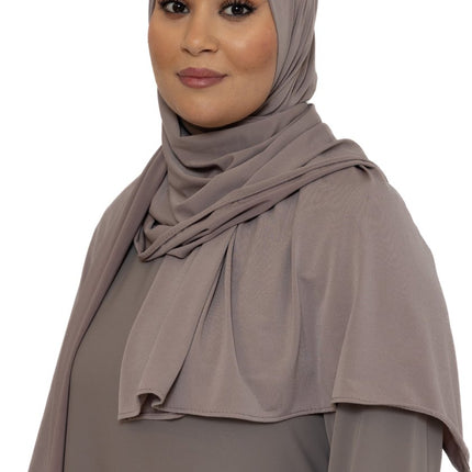 Jersey Hoofddoek - Hijab - Sjaal - Turban - Dames Hoofddoek - Islamitisch Hoofddeksel - 70x180 cm - Kleur Taupe