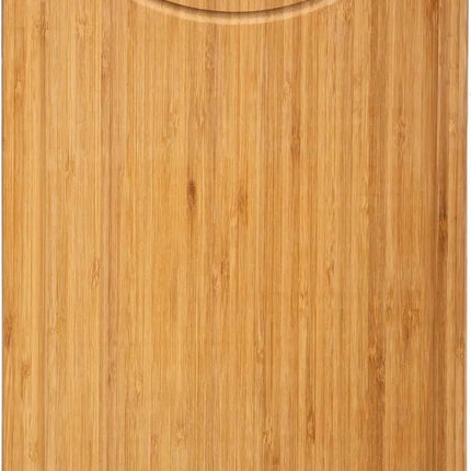 Snijplank met metalen handvat - 30 x 20 cm - bamboe hout - Serveerplank - Broodplank
