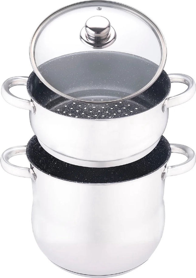 Royal Swiss - Couscous Pan - Couscous Maker - Stoompan RVS - 8 Liter