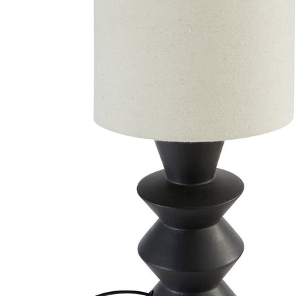 Atmosphera Yulia Tafellamp - Ø20xH40cm - Zwart