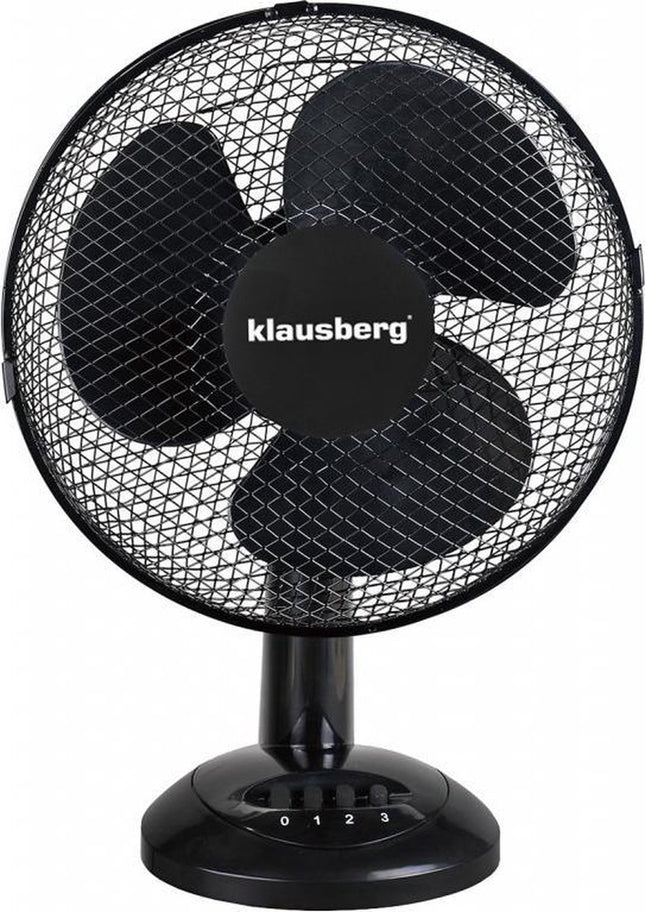Klausberg 7474 - tafelventilator - zwart - 30 cm - 40W