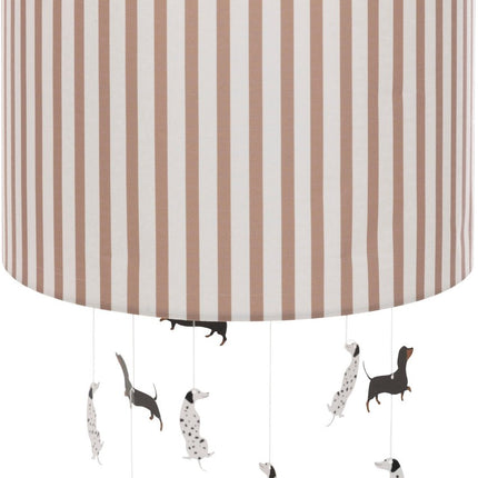 Atmosphera Kids kinderlamp/Hanglamp Woef - Ø29xH40cm - Bruin/Wit