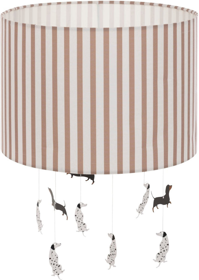 Atmosphera Kids kinderlamp/Hanglamp Woef - Ø29xH40cm - Bruin/Wit