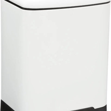 5Five Prullenbak/pedaalemmer - wit - metaal - 6 liter - 23 x 22 x 32 cm - toilet/badkamer