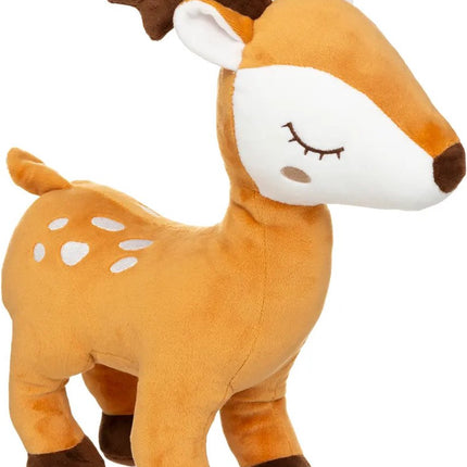 Atmosphera Knuffeldier Hertje Mikai - zachte pluche stof - bosdieren knuffels - lichtbruin - 35 cm